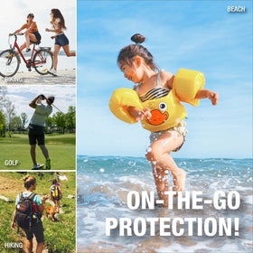 CoreTex Sun X used at beach showing water-resistant protection benefit