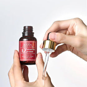 Cos De BAHA label close-up highlighting key actives like niacinamide