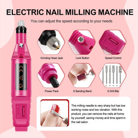 COSCELIA electric nail drill detail showing ergonomic grip for precise shaping