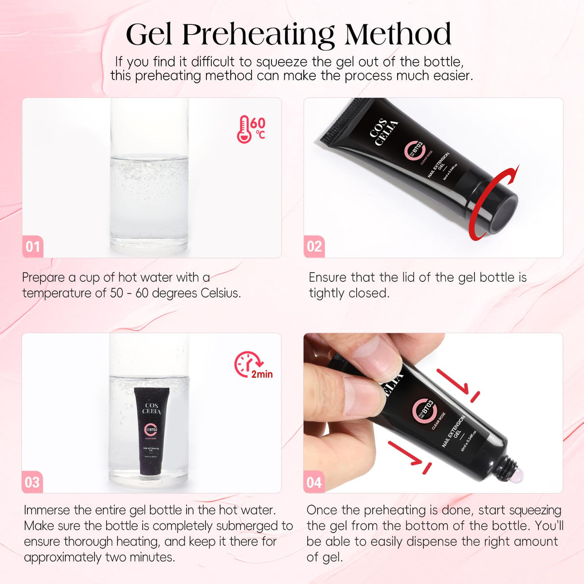 COSCELIA gel polish bottles aligned offering variety benefit