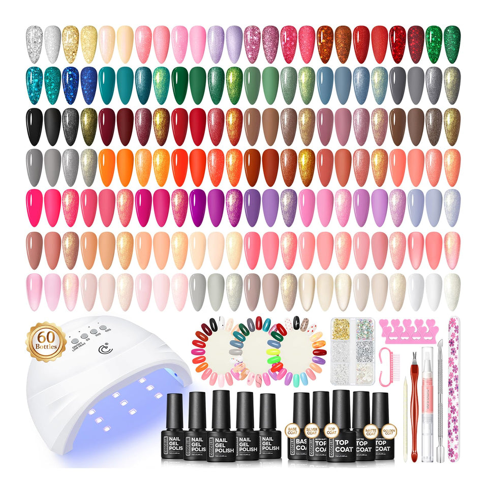COSCELIA kit overview showing all bottles and accessories for complete salon results