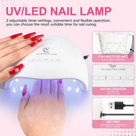 COSCELIA LED lamp in use curing nails fast and reliably