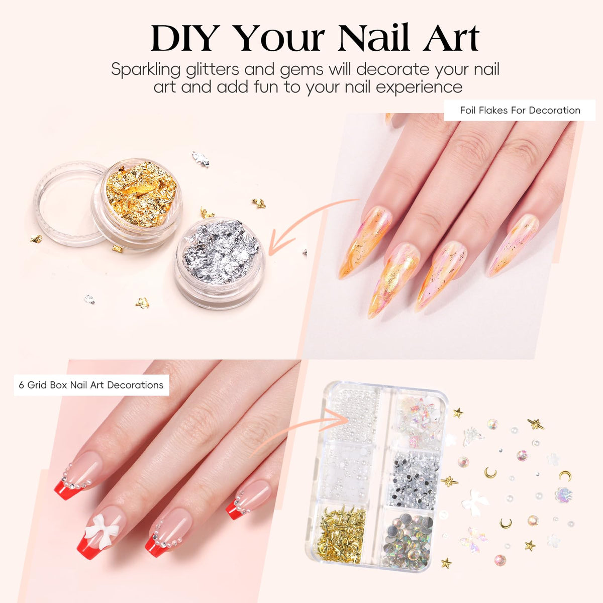 COSCELIA nail forms and manicure tools organized for beginner ease