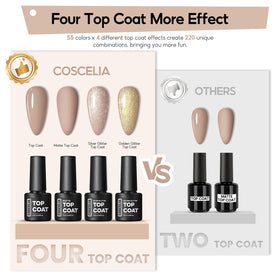 COSCELIA swatch fan on hand showing color payoff and wearable choices