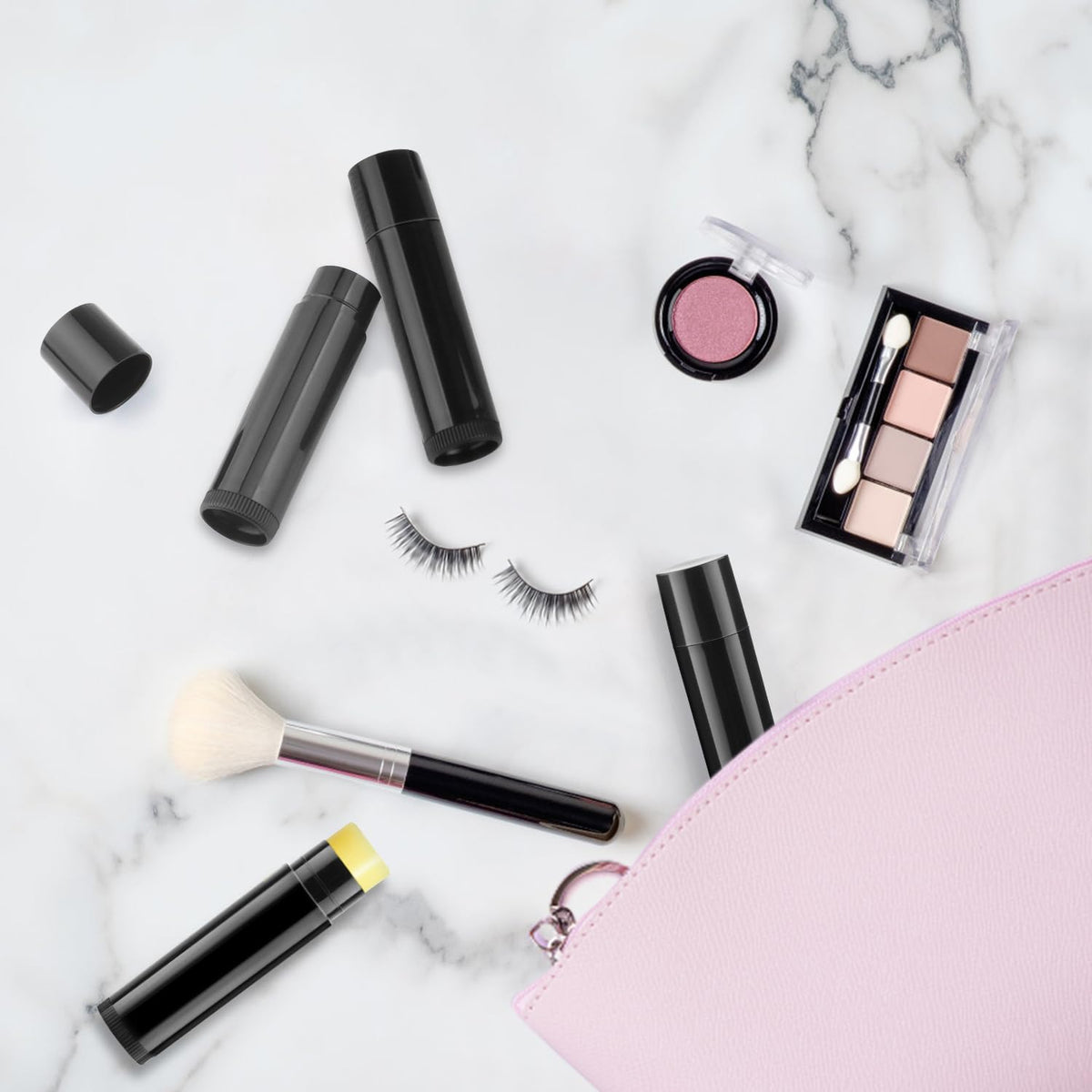 Cositina tube next to coin size comparison highlighting compact travel-friendly size