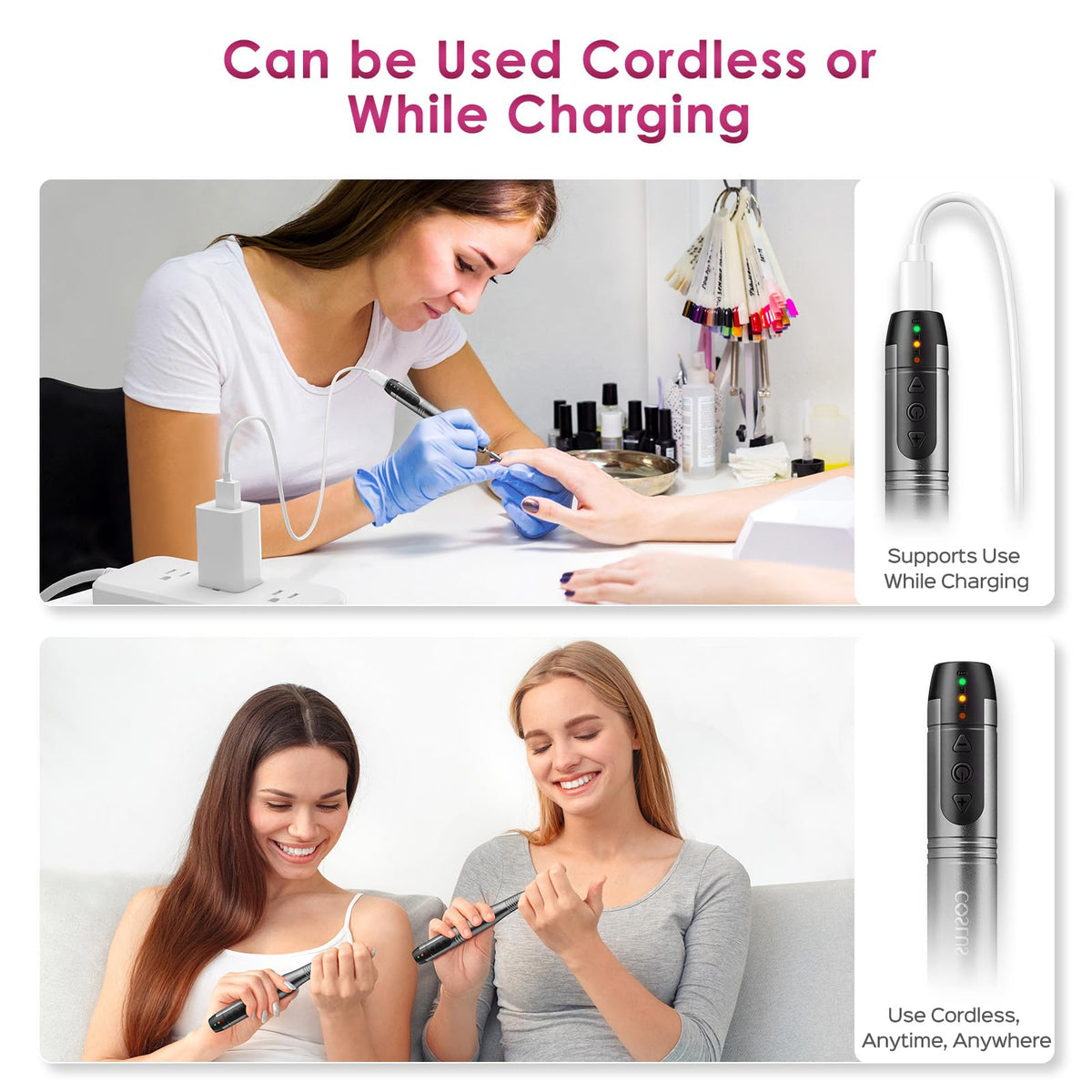 COSLUS C20 in hand demonstrating ergonomic pen-shaped grip for comfort