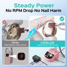 COSLUS handpiece close-up highlighting ergonomic grip and precise tip control