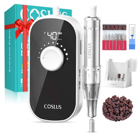 COSLUS E51 front view with stand showing compact setup and professional readiness