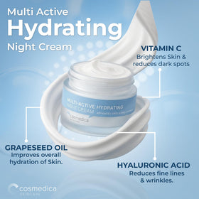 Cosmedica open jar showing smooth creamy texture for rich hydration