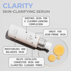 COSMEDIX Clarity pump detail demonstrating easy dispensing and precise application