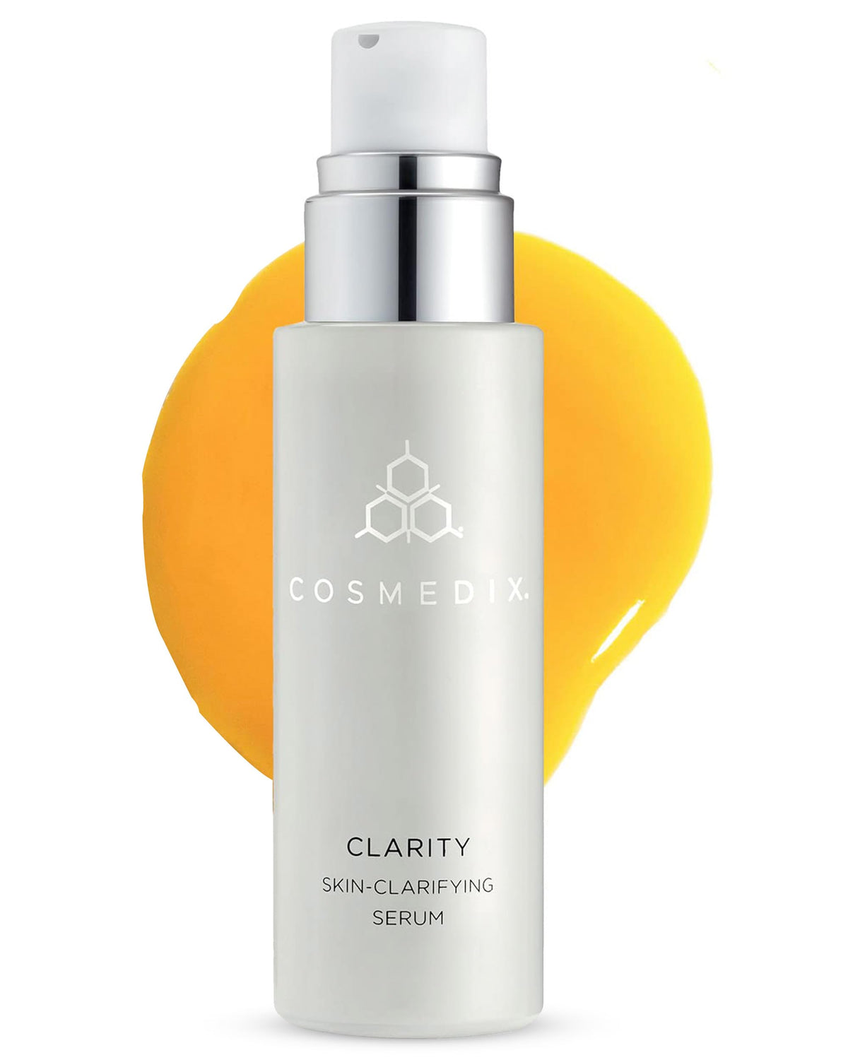 COSMEDIX Clarity front bottle showing clean packaging and branding for clear skin