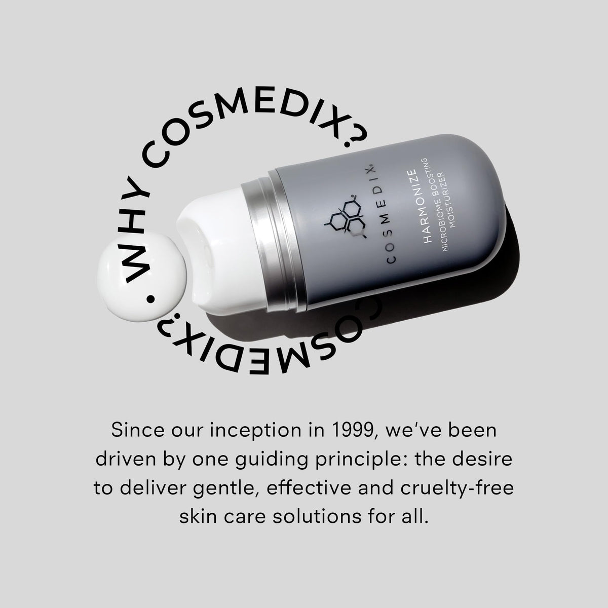 COSMEDIX Harmonize ingredient label close-up emphasizing clean formulation