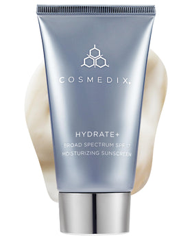 COSMEDIX front tube showing product packaging and travel-friendly size