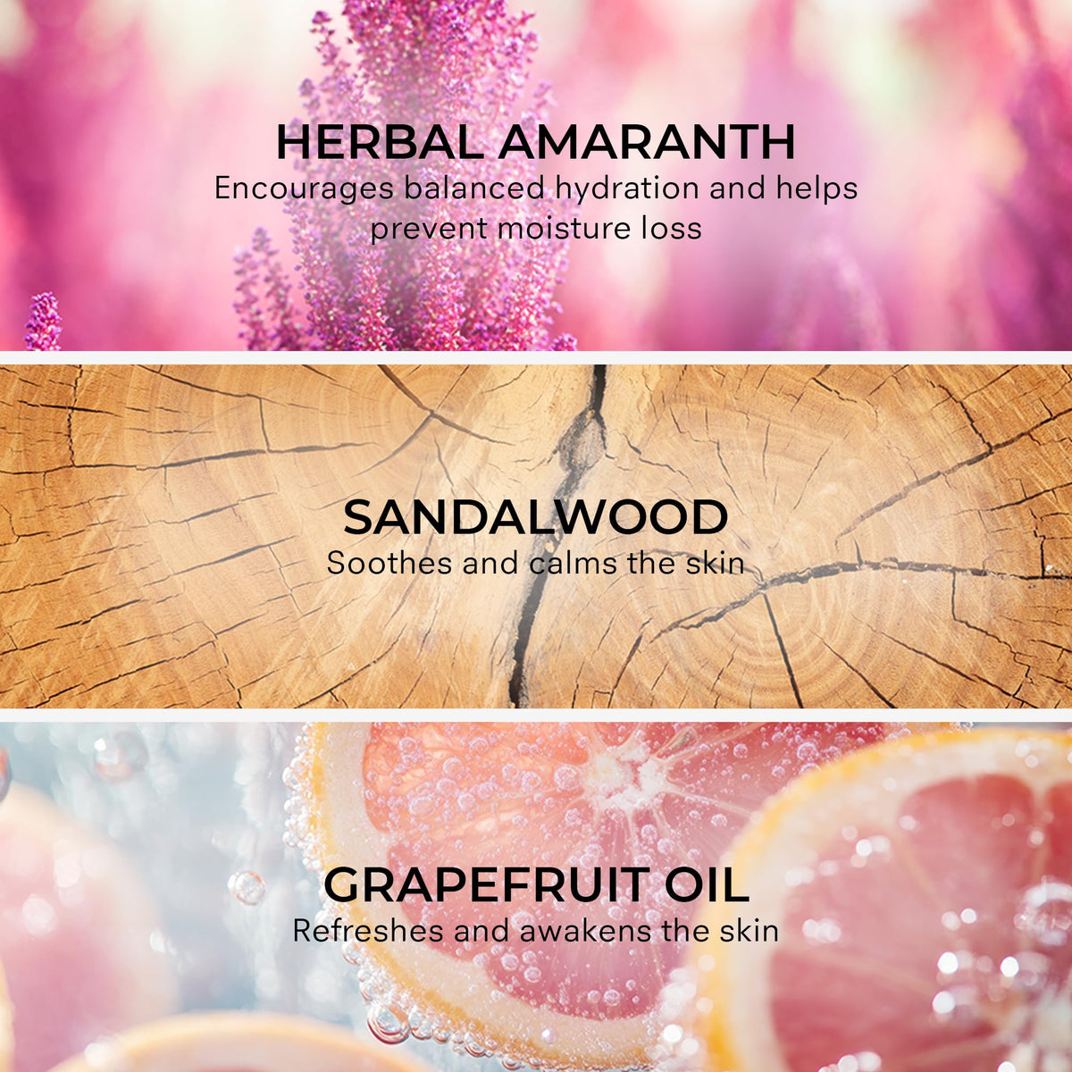 COSMEDIX label ingredients detail highlighting natural botanicals and clarity