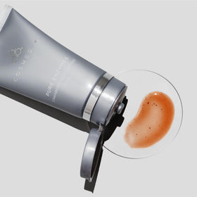 COSMEDIX before and after skin swipe illustrating smoother, brighter look