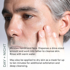 Applying COSMEDIX Purity Clean as a mask for deeper exfoliation benefits