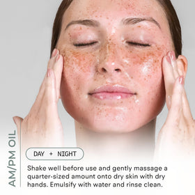 COSMEDIX Purity Solution oil emulsifying with water showing milky rinse action for thorough cleansing benefit
