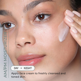 COSMEDIX cream on hand showing non-greasy finish and absorption