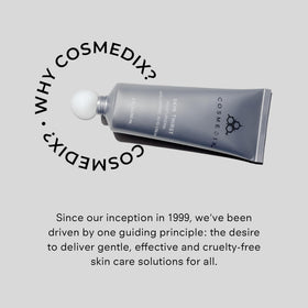 COSMEDIX jar on bathroom counter in daily skincare routine