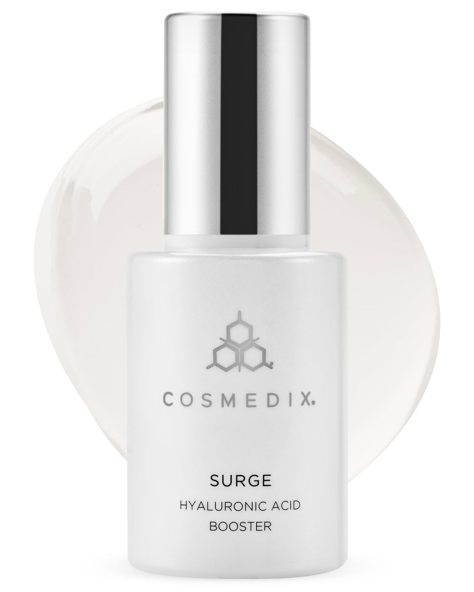 COSMEDIX front bottle showing clean packaging and hydration promise