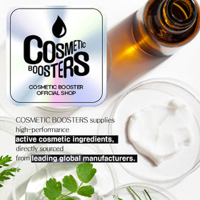 COSMETIC BOOSTERS dropper dispensing a drop, illustrating easy dosing and formulation control