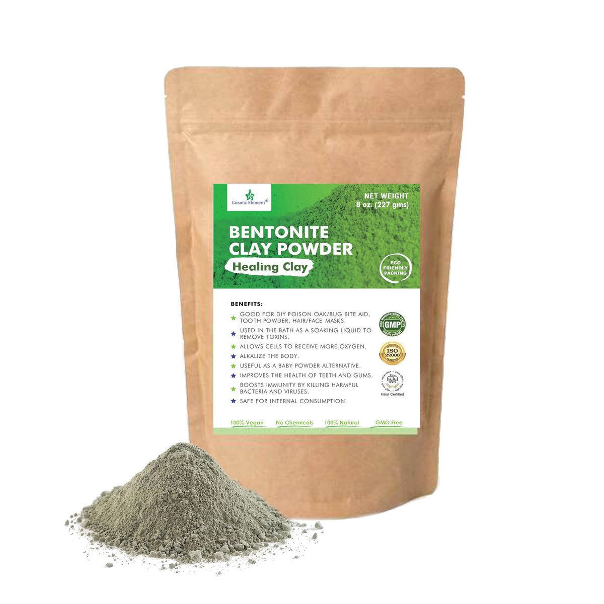 Cosmic Element front packaging showing clean label and product size benefit