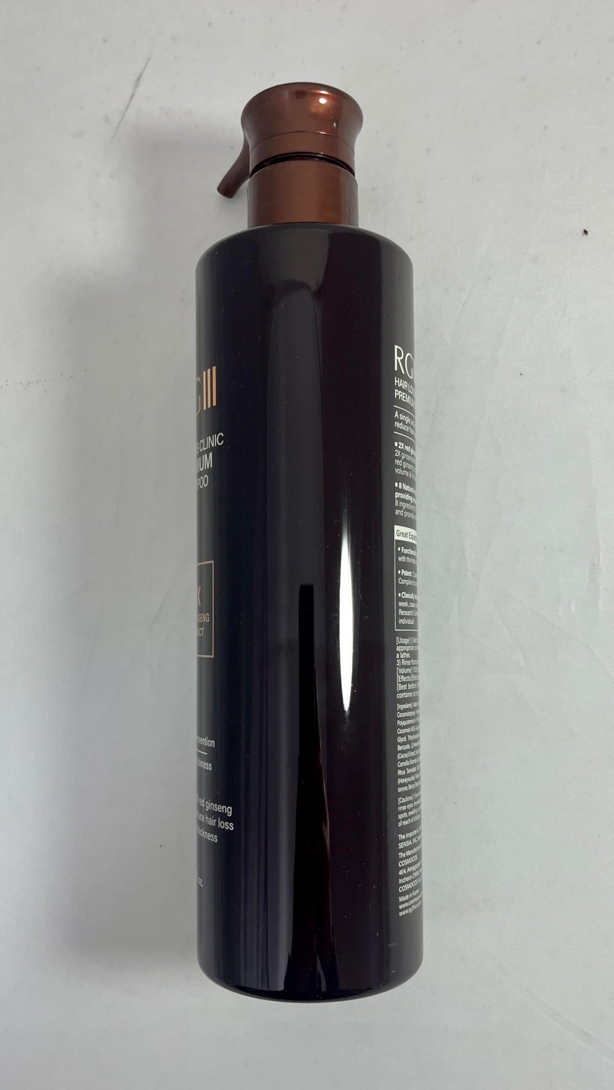 COSMOCOS RG3 on color-treated hair showing safe, non-stripping finish