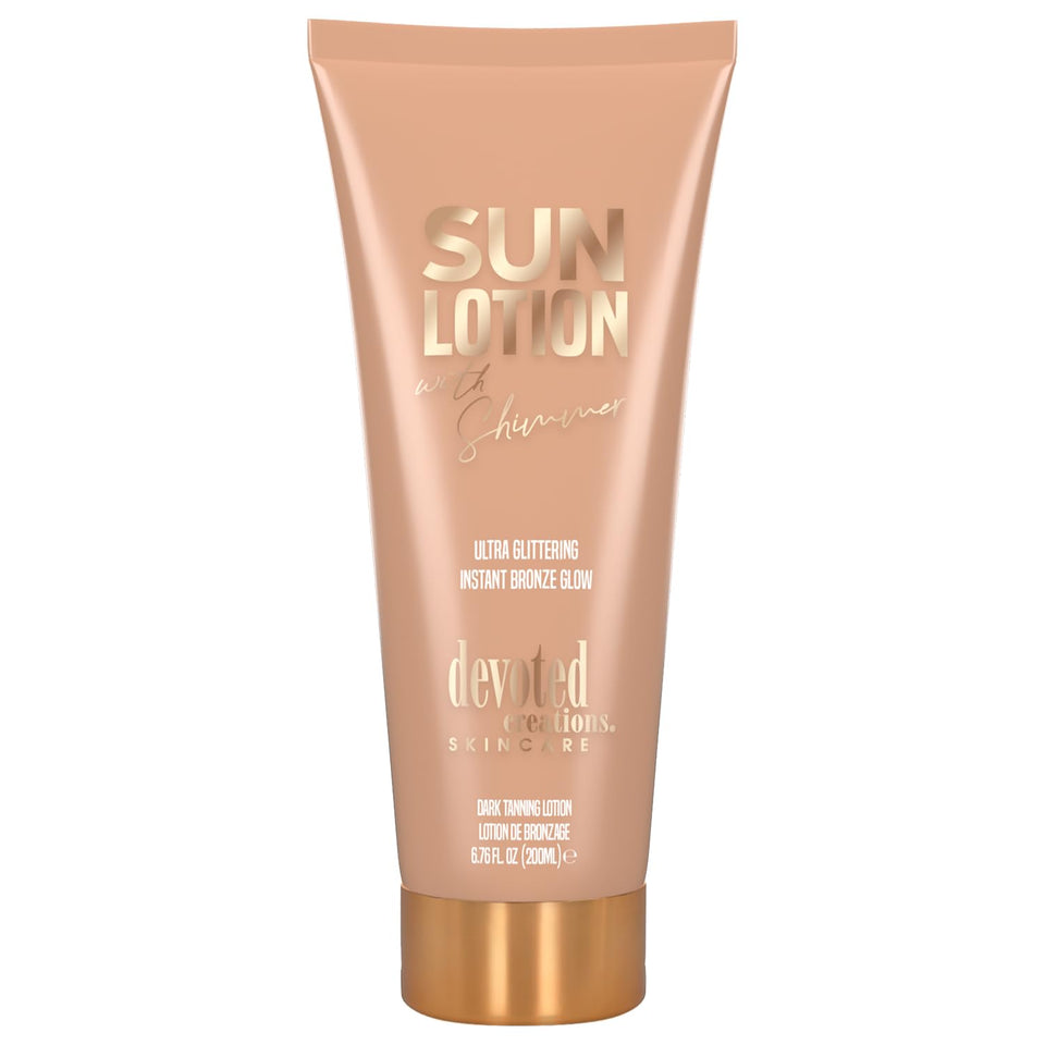 CosmoSun front bottle showing shimmer and instant bronze benefit