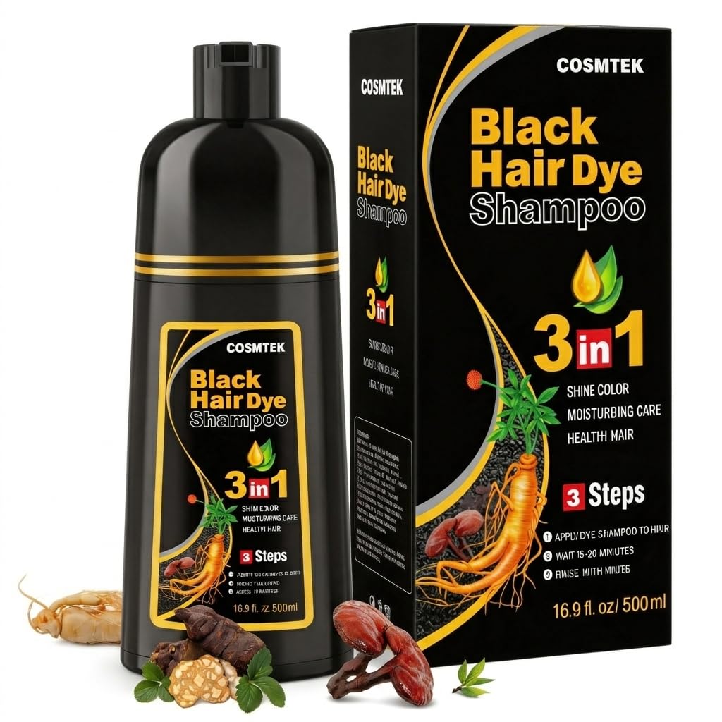 COSMTEK front bottle view showing label and size, highlights quick black color