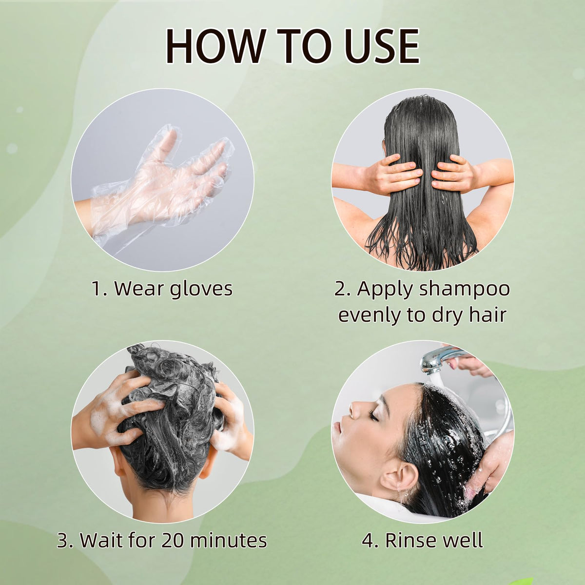 COSMTEK shampoo foam in hand demonstrating easy application and even pigment