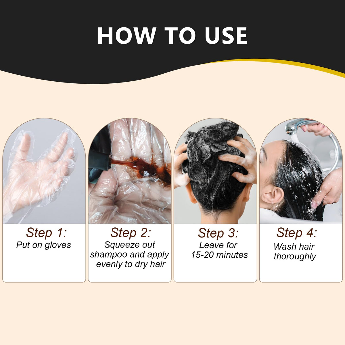 COSMTEK shampoo lather on hair demonstrating even coverage and conditioning benefit