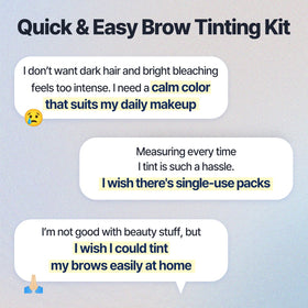 COSNORI brush applying tint to brow for precise, beginner-friendly control