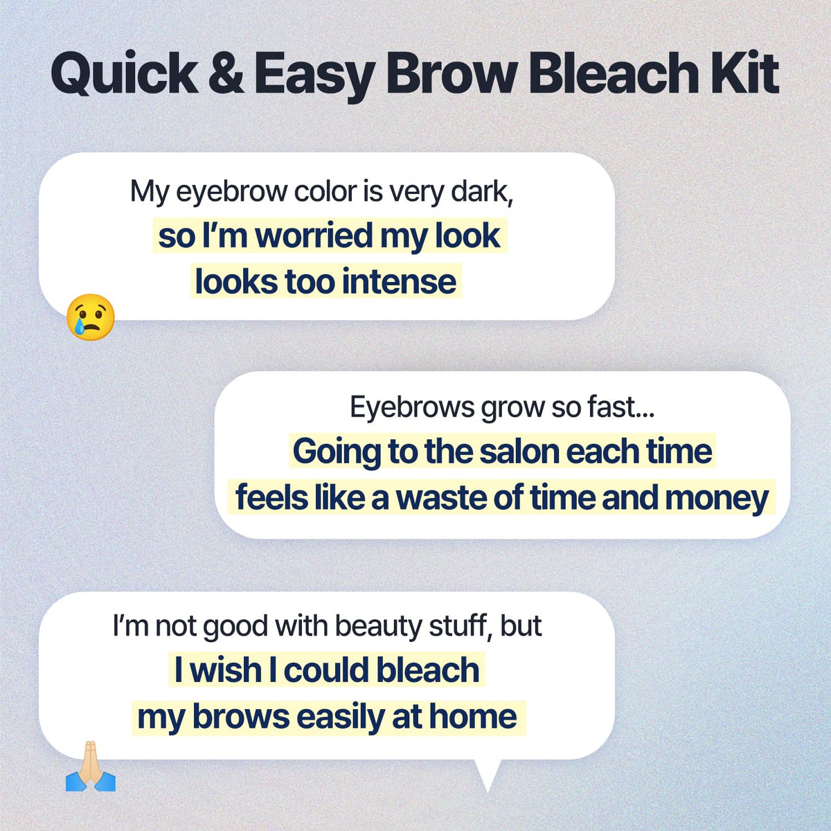 COSNORI application on model illustrating simple at-home brow lightening process