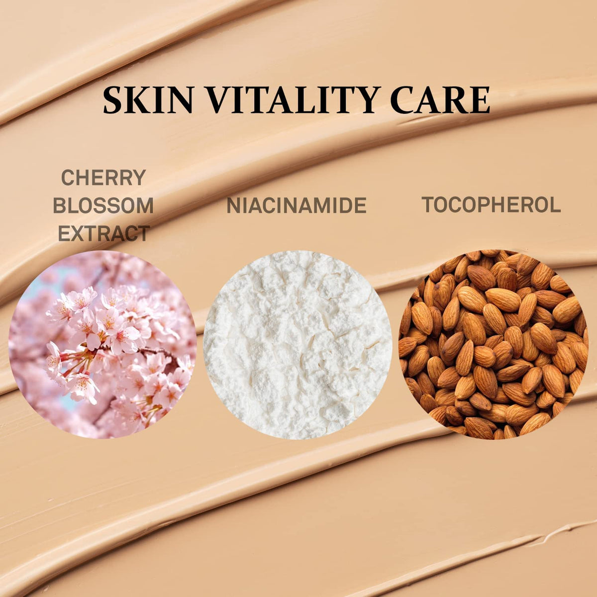 COSNORI cap label and ingredient list close-up showing niacinamide and clean formulation