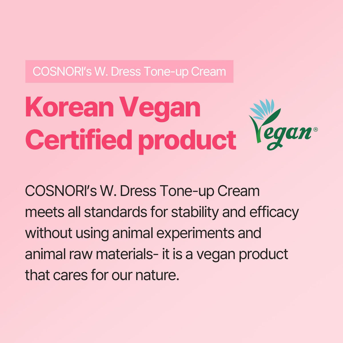 COSNORI cream applied on hand showing even coverage and quick absorption benefit