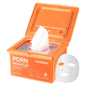 COSNORI front packaging showing 30 vegan PDRN sheets and benefits