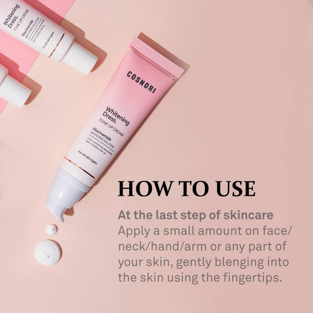 COSNORI on bathroom shelf in lifestyle scene showing daily routine benefit