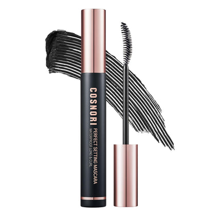 COSNORI mascara front packaging showing product name and compact tube for easy travel