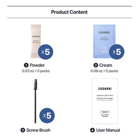 COSNORI mixed formula visible in pouch demonstrating ready-to-apply gentle lightener