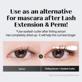 COSNORI lifestyle image with post-perm lashes showing long-lasting curl benefit