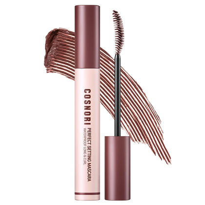 COSNORI front packaging showing rosy brown mascara, conveys professional finish