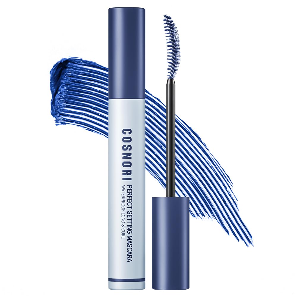 COSNORI tube front view showing deep royal blue shade and compact size benefit