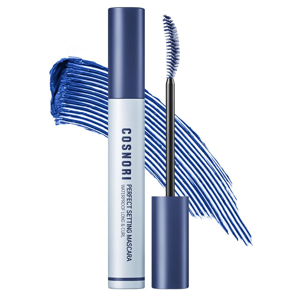 COSNORI tube front view showing deep royal blue shade and compact size benefit
