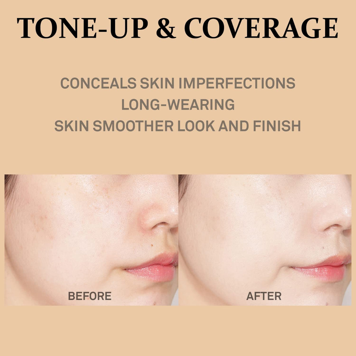 COSNORI texture close-up of tone up cream highlighting smooth spreadability benefit