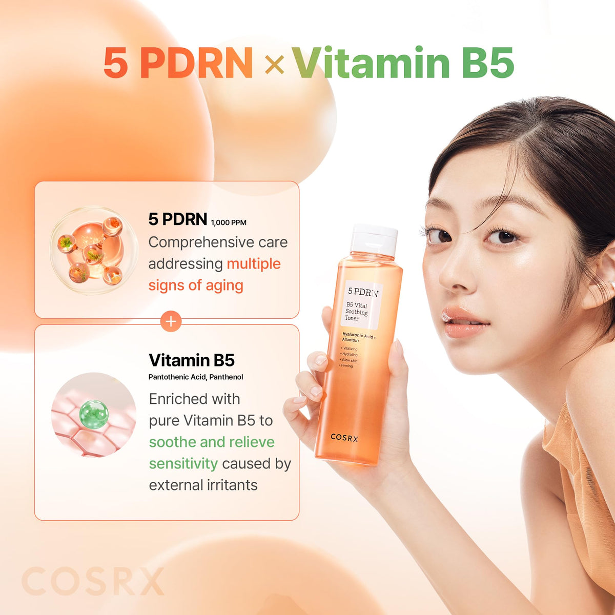 COSRX ingredient visual with centella and green caviar to illustrate skin vitality