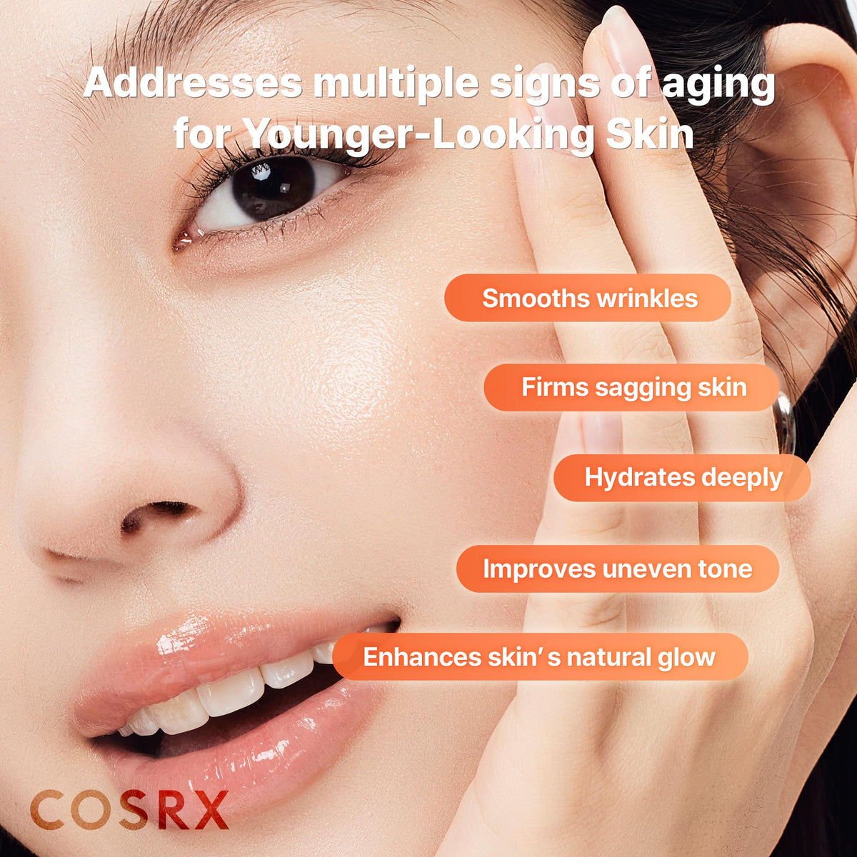 COSRX serum texture on fingertip demonstrating hyaluronic moisture delivery