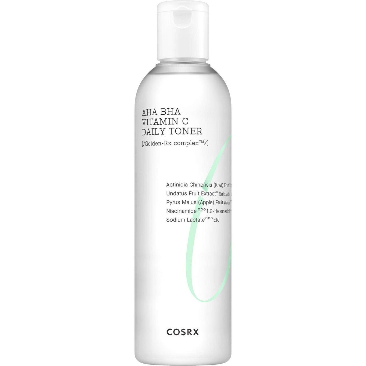 COSRX front bottle view showing product and benefits