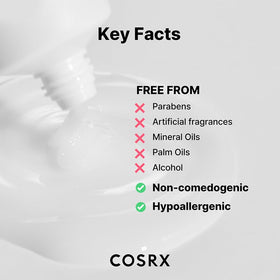 COSRX ingredient label close-up listing centella and aloe, transparency benefit