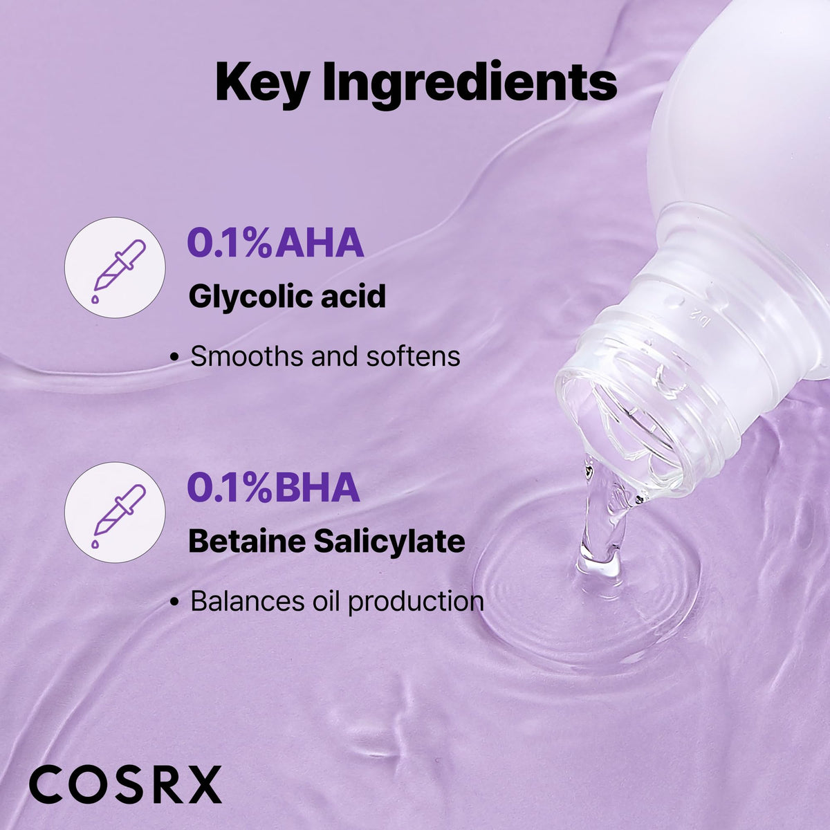 COSRX apple fruit water ingredient visual highlighting natural exfoliant benefit