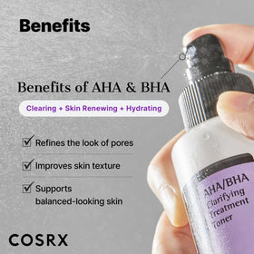 COSRX toner texture on skin demonstrating lightweight absorption and glow